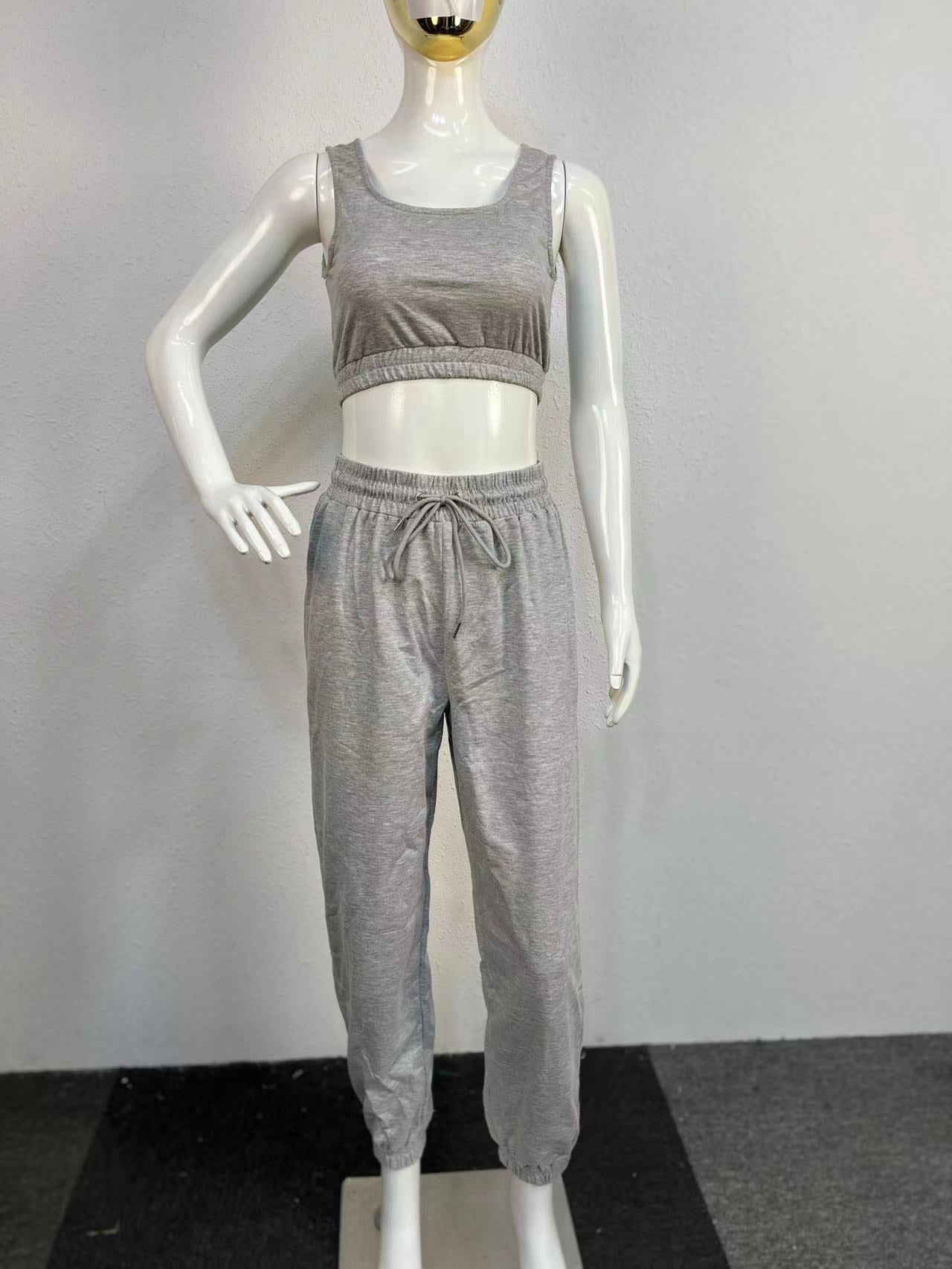 HOT SALES JERSEY VEST AND ELASTICATED WAISTBAND JOGGER SETS