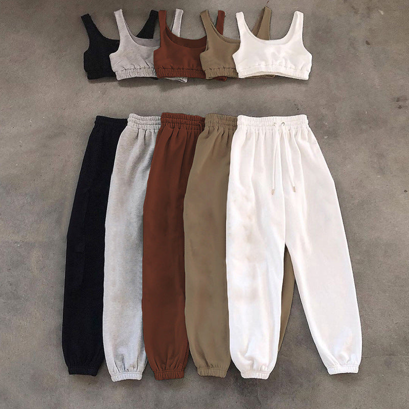 HOT SALES JERSEY VEST AND ELASTICATED WAISTBAND JOGGER SETS