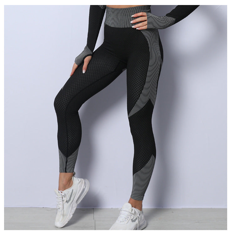 OMBER SEAMLESS ZIP UP LONG SLEEVE GYM TOP AND LEGGINGS SETS