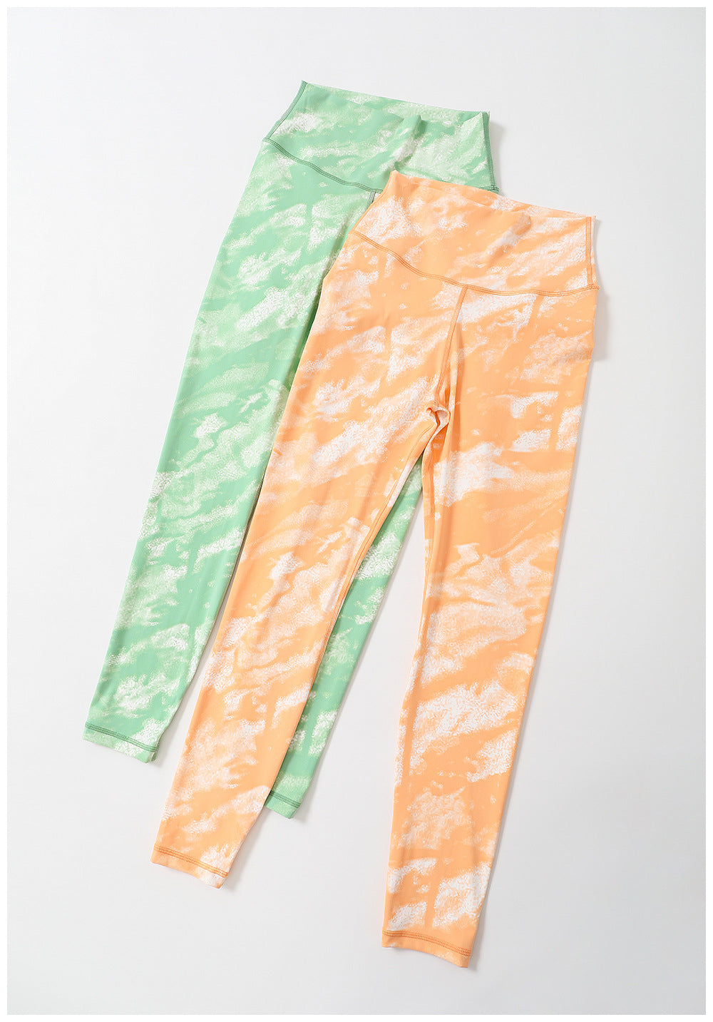 STARBELLA  PADDED TIE DYED RUCHED SPORTS BRA AND LEGGINGS SET