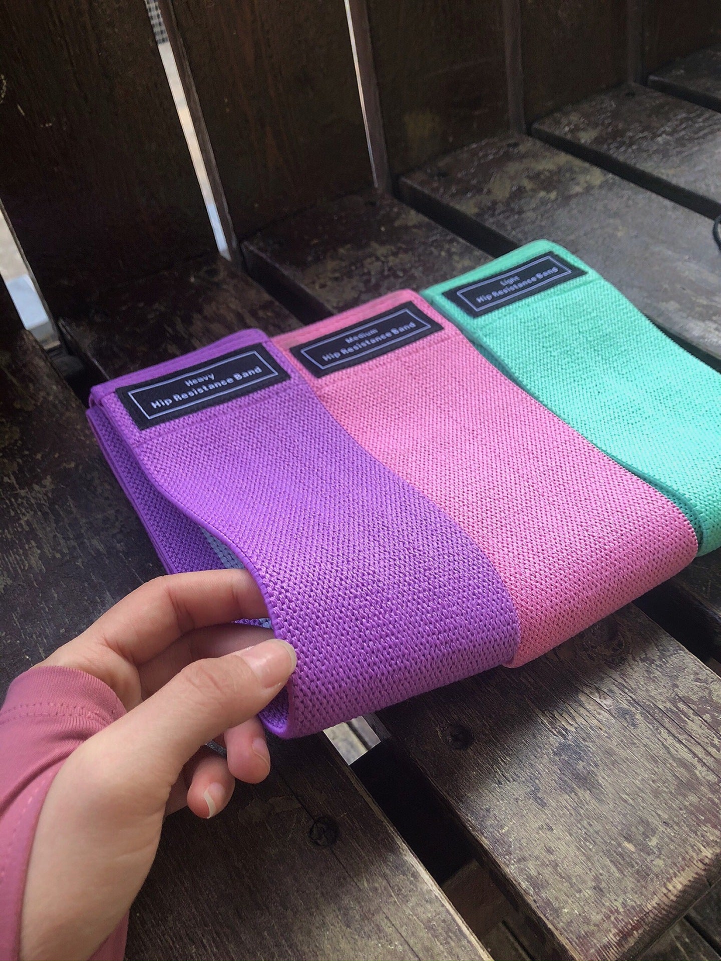 Women Hip Strength Training Fabric Resistance Bands, Home Fitness Hip Circle Wide